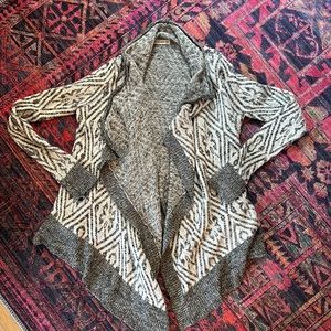 Women's Abercrombie & Fitch Geometric Print Waterfall Cardigan Women's Size M/L